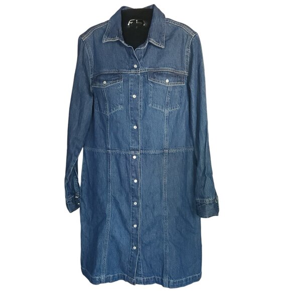 GAP Western Denim Mini Dress Medium NWT - Picture 2 of 6